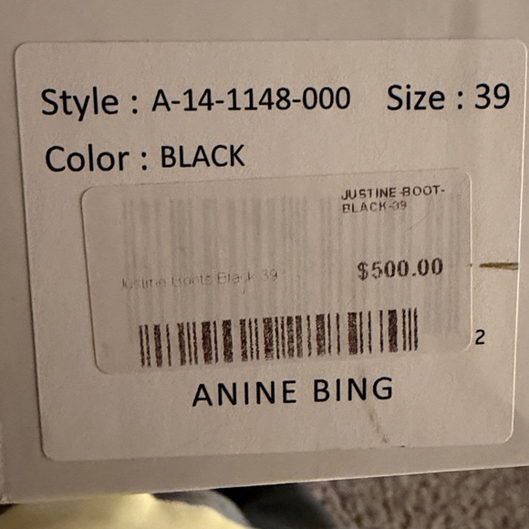 Anine Bing Black Justine Boot - Picture 9 of 9